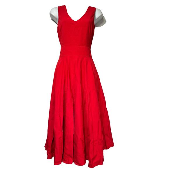 sjp by sarah jessica parker red sleeveless cut out back dress Size 4 - Picture 1 of 6